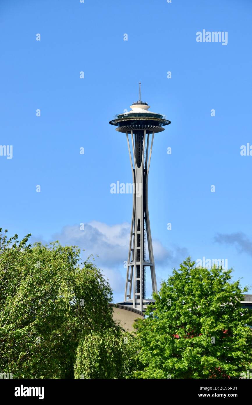 The iconic Seattle Space Needle, built for the 1962 World's Fair Stock