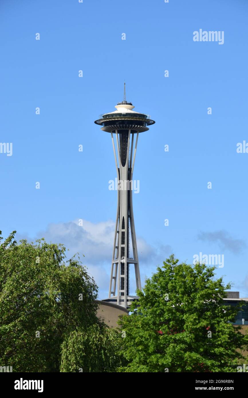 The iconic Seattle Space Needle, built for the 1962 World's Fair Stock