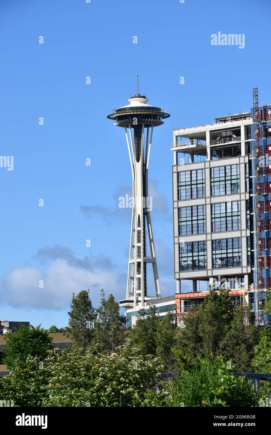 The iconic Seattle Space Needle, built for the 1962 World's Fair Stock