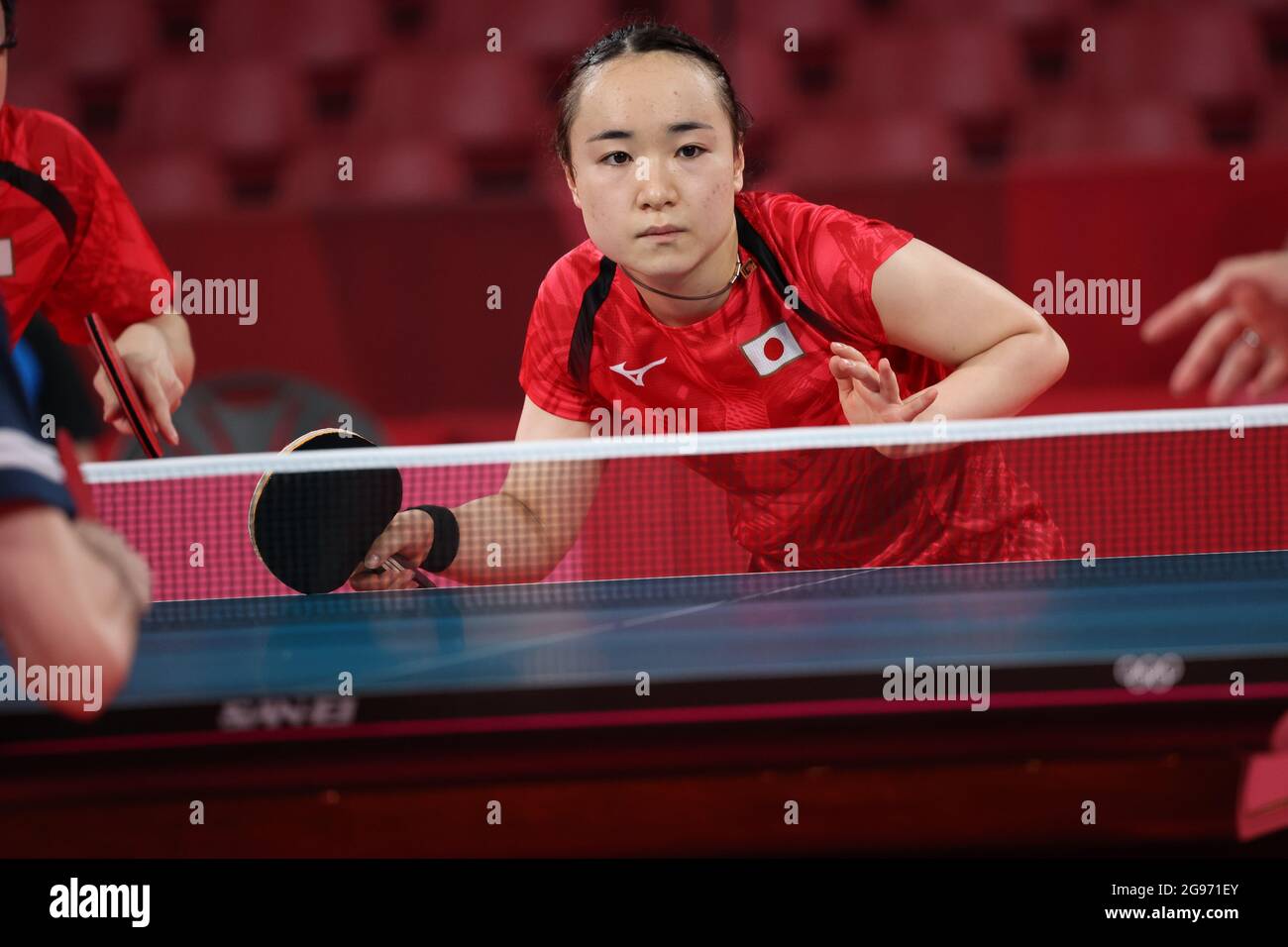 Tokyo, Japan. 24th July, 2021. Mima Ito (JPN) Table Tennis : Mixed doubles  first round match during the Tokyo 2020 Olympic Games at the Tokyo  Metropolitan Gymnasium in Tokyo, Japan . Credit: