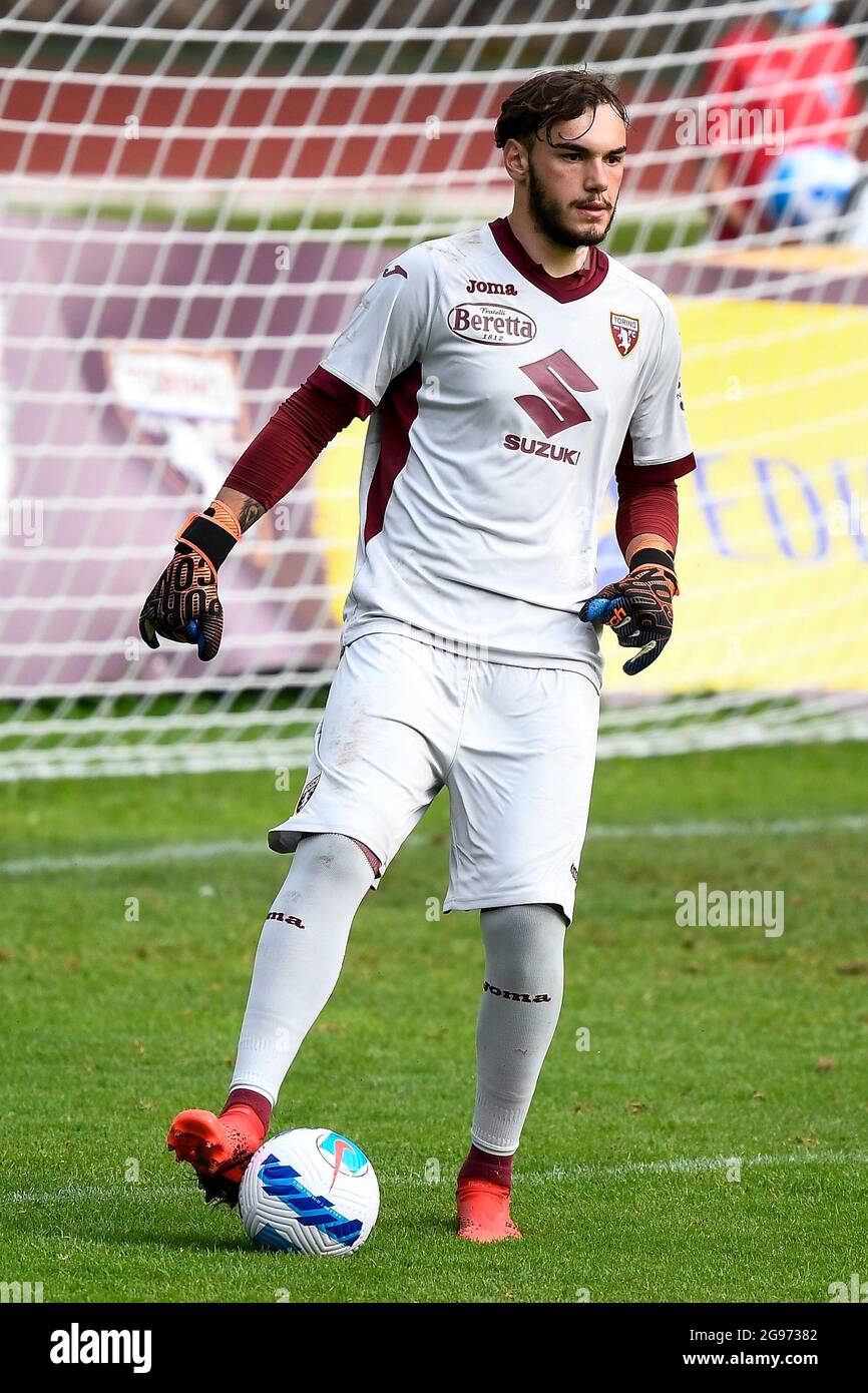 Santa Cristina Gherdeina, Italy. 24 July 2021. Lyanco Vojnovic of Torino FC  in action during the pre-season friendly football match between Torino FC  and SSV Brixen. Torino FC won 5-1 over SSV