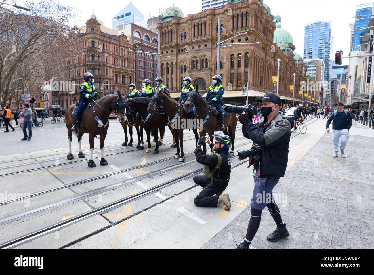 A Crowd Of Thousands Attend The World Wide Freedom Day Rally In Sydney Australia To Protest Harsh Coronavirus Social Restrictions Government Officials Claim Attendee Numbers Were 3500 Protestors And 400 Police But