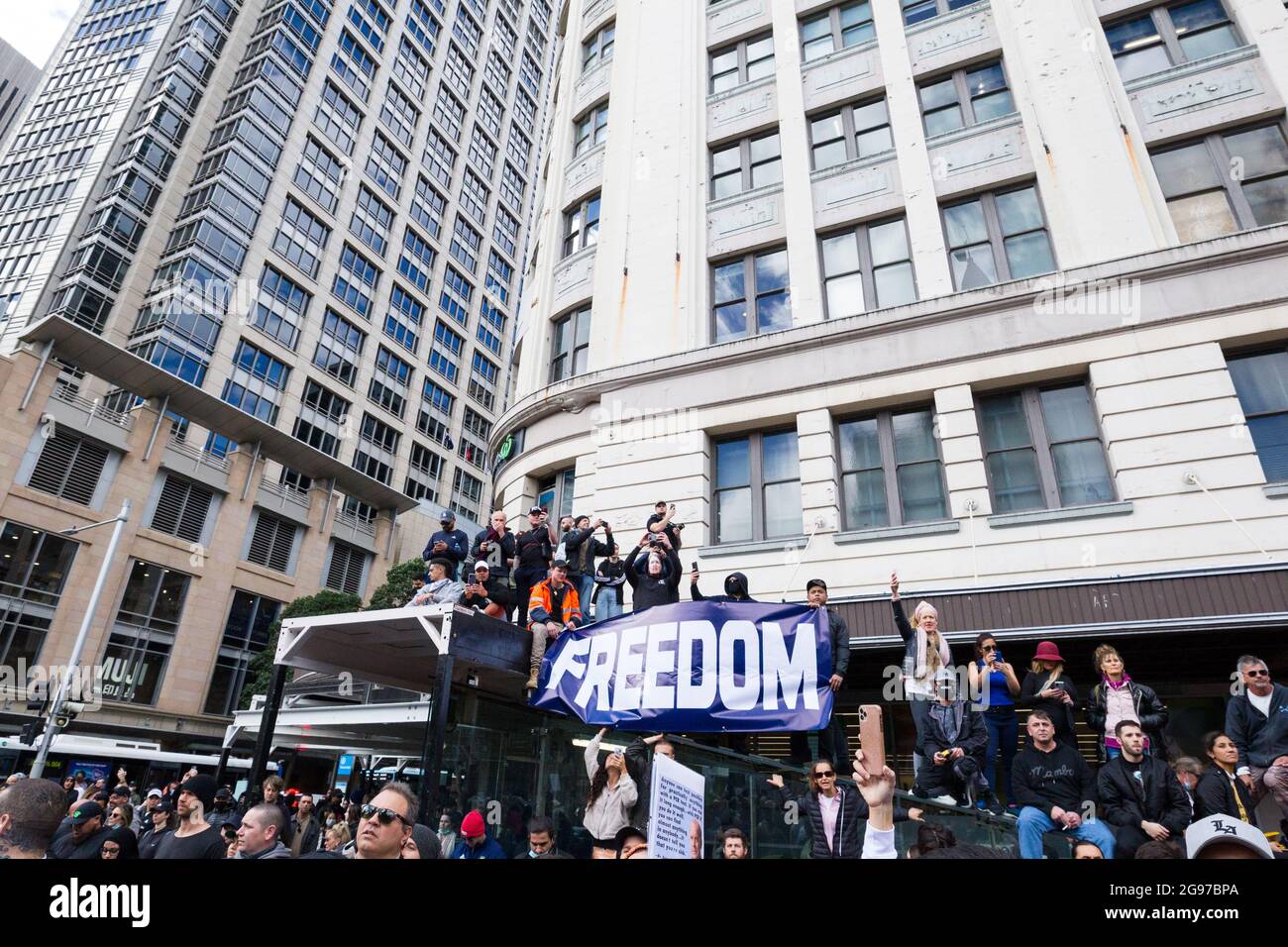 A crowd of thousands attend the 'World Wide Freedom Day Rally' in ...