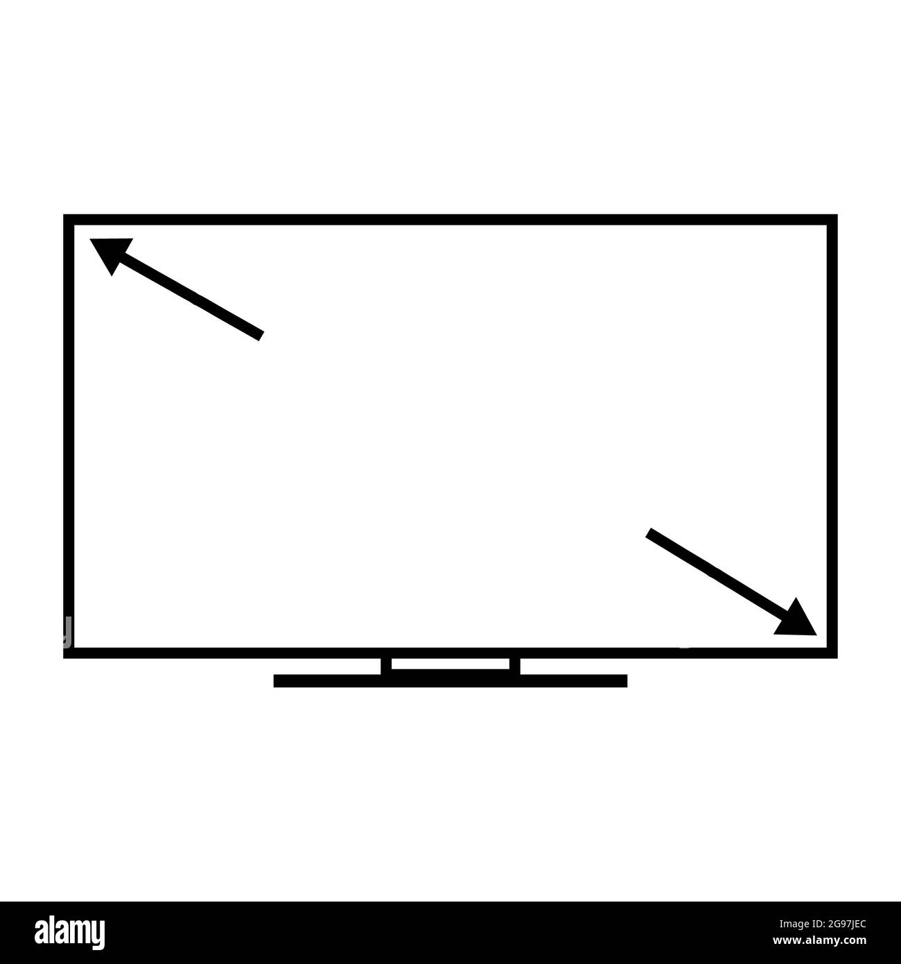 Tv screen size icon on white background full screen tv sign wide screen  symbol flat style Stock Photo  Alamy