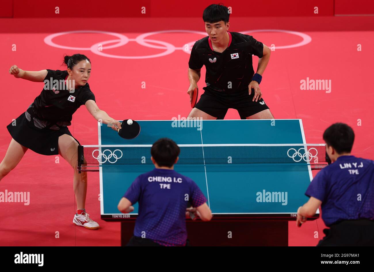 Tokyo 2020 Olympics - Table Tennis - Mixed Doubles - Quarterfinal ...