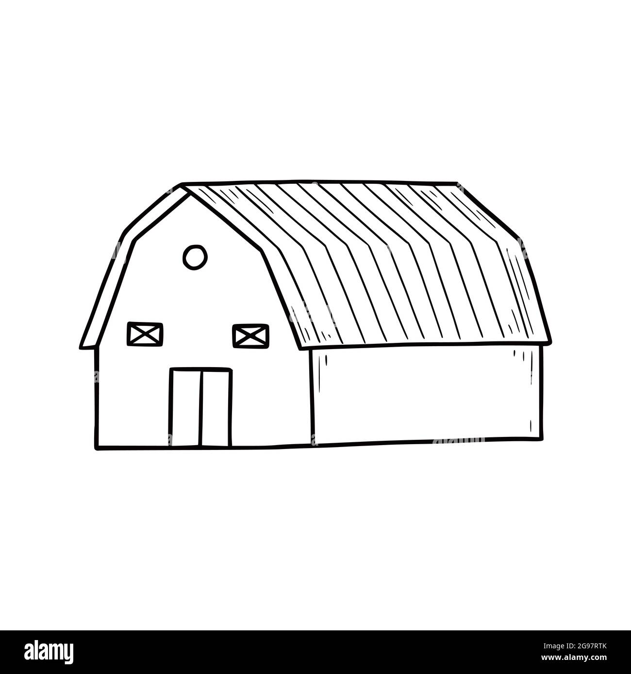 Easy Farm Drawing