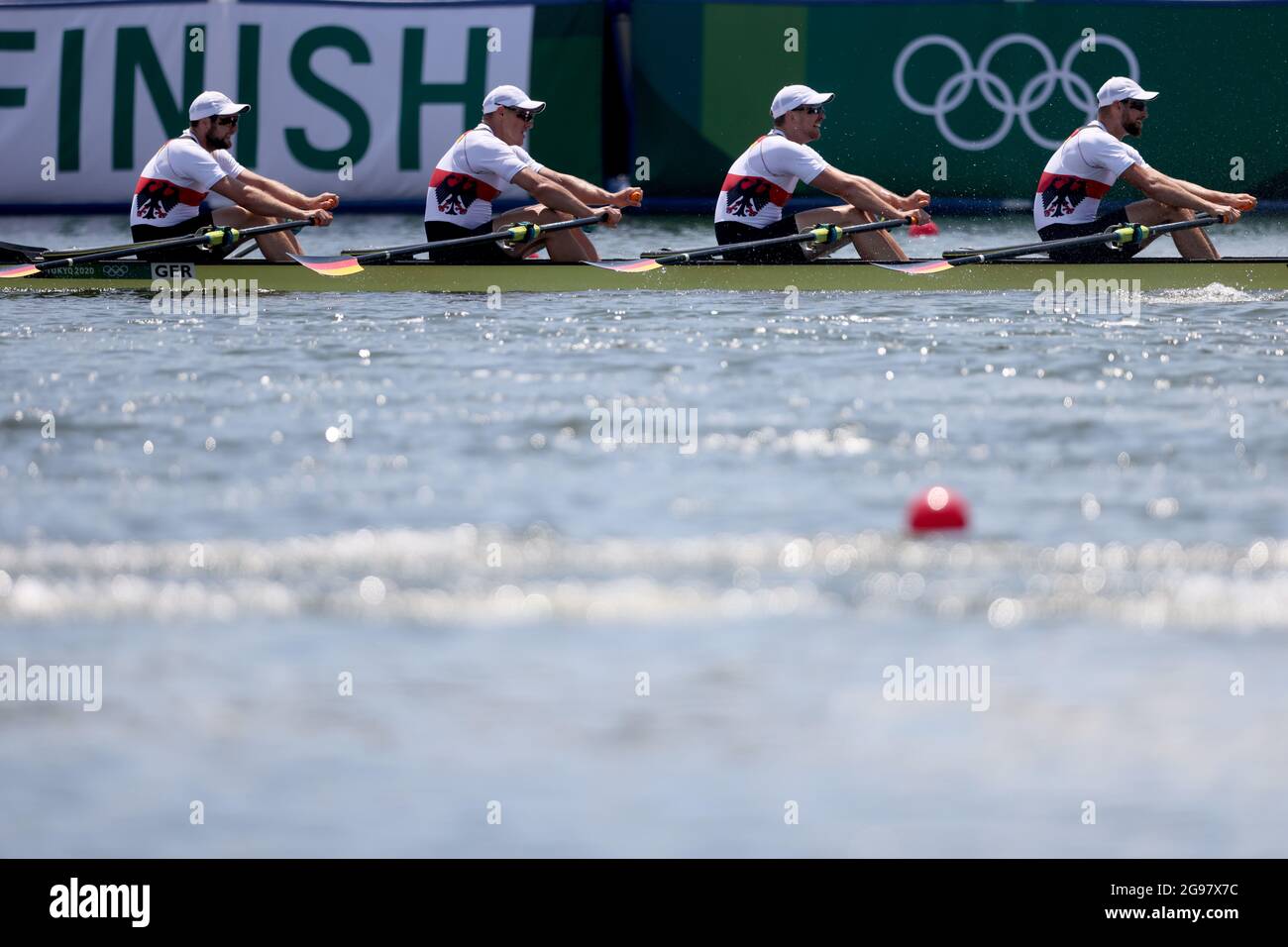 Tokio, Japan. 25th July, 2021. Rowing: Olympics, preliminaries, double ...
