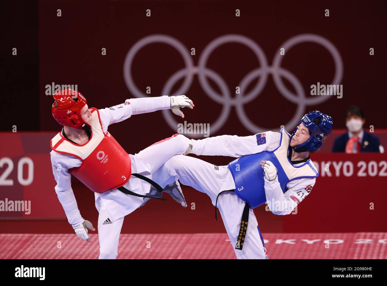 Tokyo 2020 Olympics - Taekwondo - Men's Featherweight 58-68kg - Last 16 -  Makuhari Messe Hall A, Chiba, Japan -