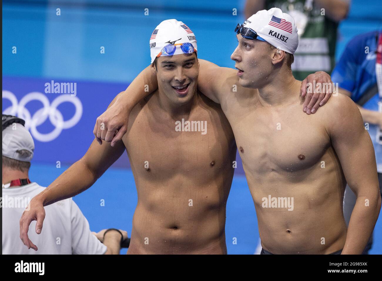 Tokyo, Japan. 25th July, 2021. (L) Jay Litherland of Team United States