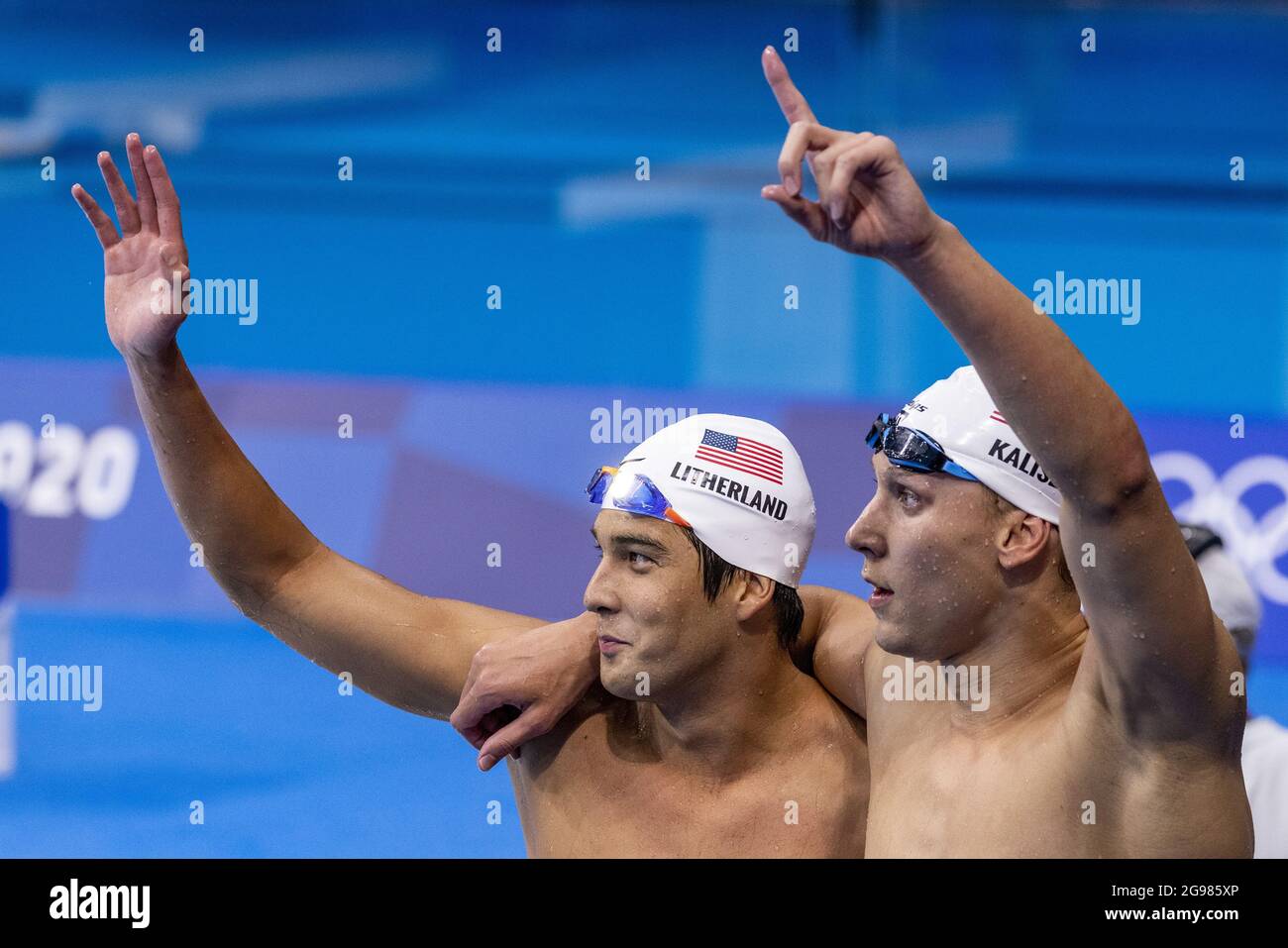 Tokyo, Japan. 25th July, 2021. (L) Jay Litherland of Team United States