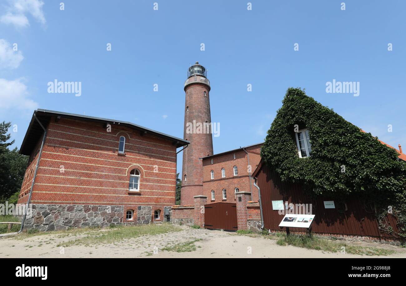 Prerow, Germany. 13th July, 2021. ARCHIVE - At Darßer Ort in the core zone of the National Park Vorpommersche Boddenlandschaft is the Natureum at the lighthouse. The natural history museum was opened on 01.06.1991 shortly after the foundation of the national park as a branch of the German Oceanographic Museum. The exhibitions inform about the flora and fauna on the Darß and the Baltic Sea. Credit: Bernd Wüstneck/dpa-Zentralbild/dpa/Alamy Live News Stock Photo