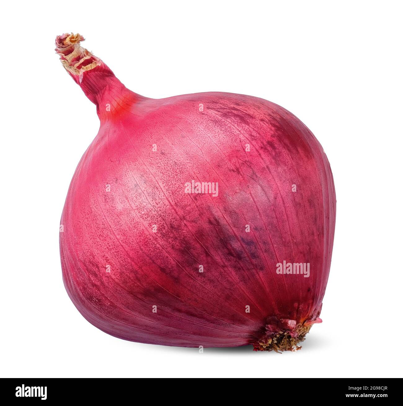 Red onion isolated on white background. onion clipping path Stock Photo