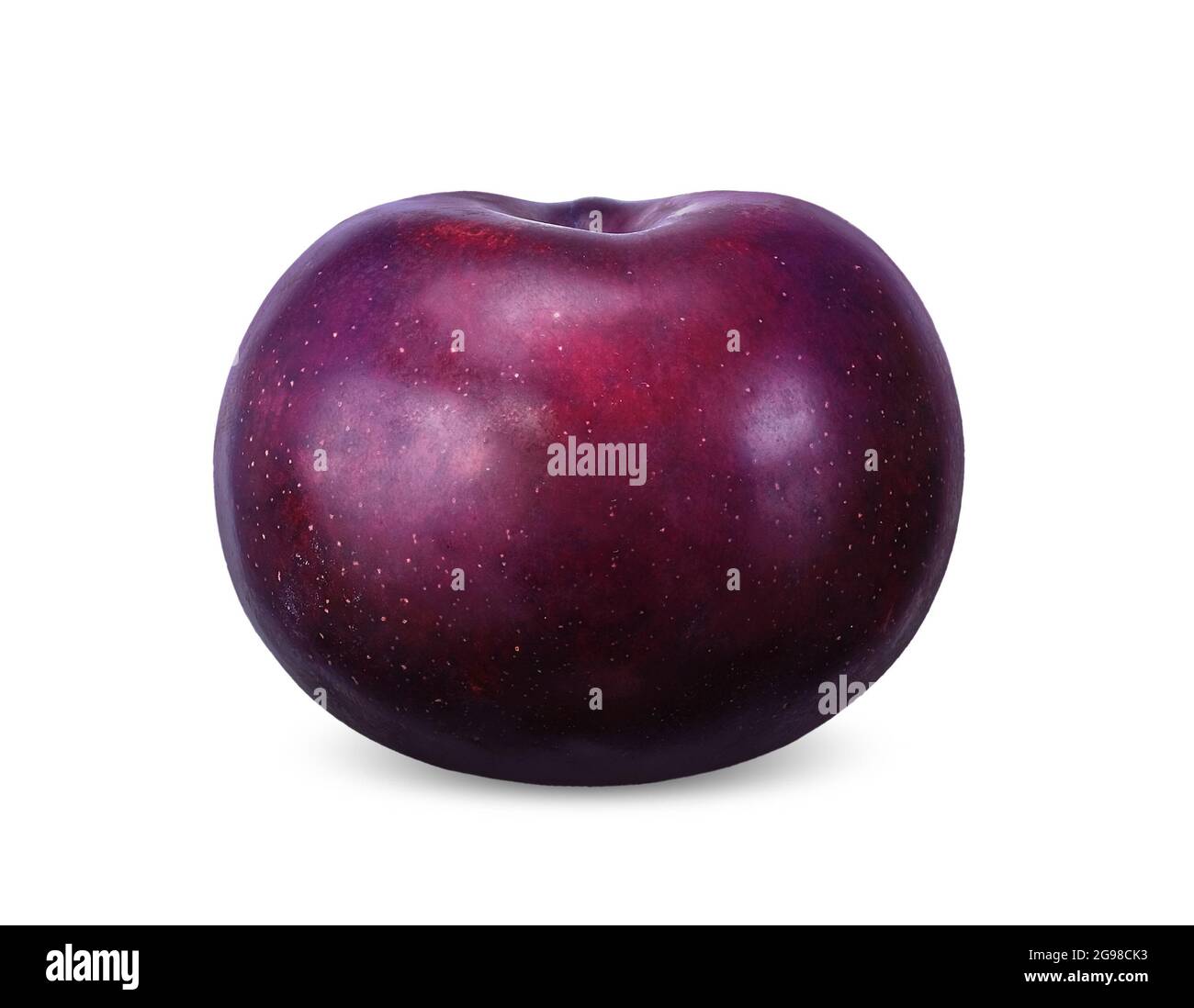 Plum isolated on white background. plum clipping path Stock Photo