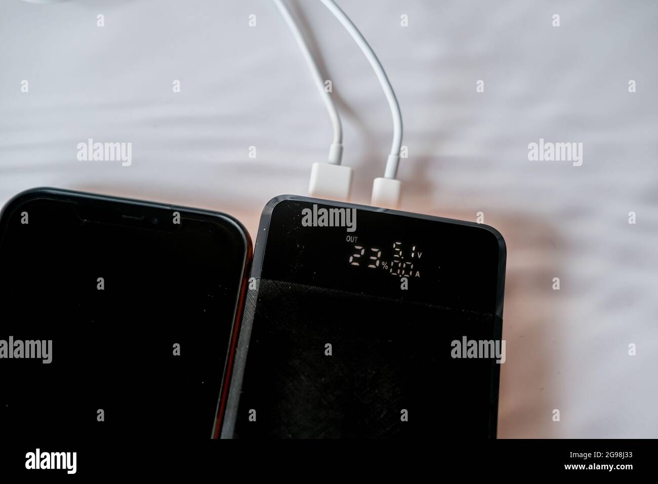 Portable power bank to charge phones and tablets Stock Photo Alamy