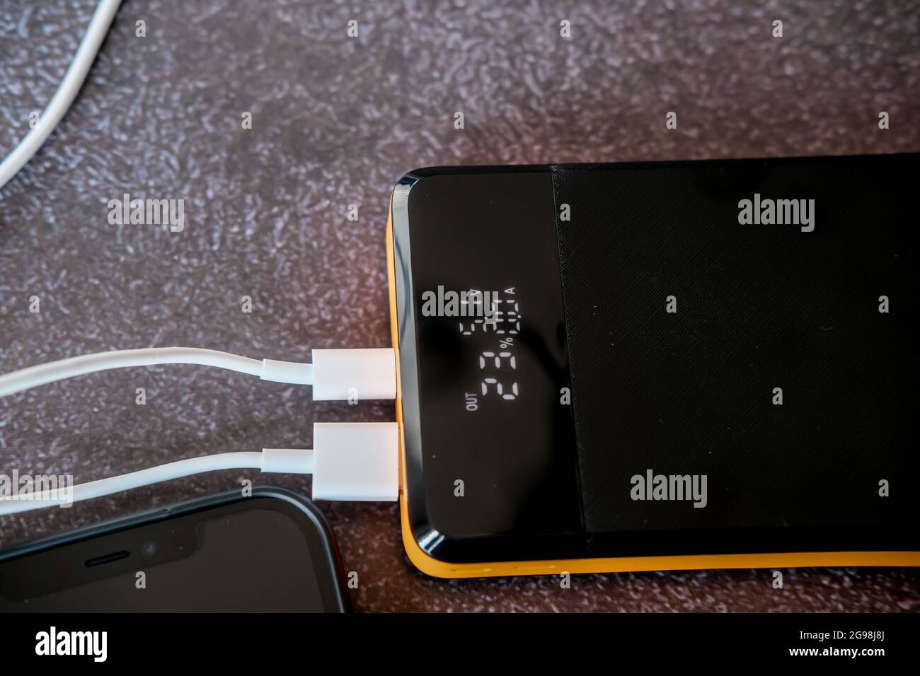 Portable power bank to charge phones and tablets Stock Photo Alamy