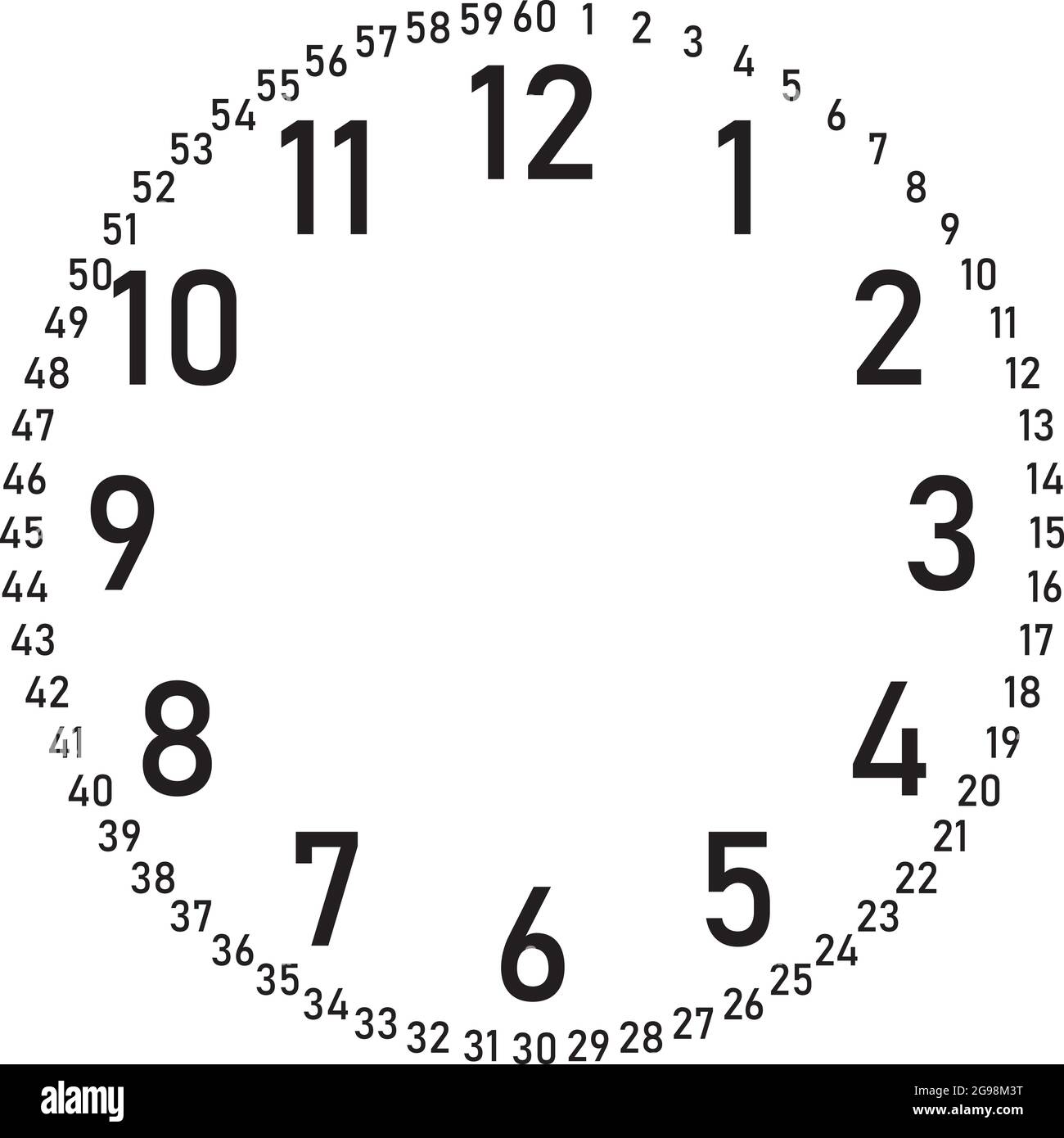 clock dial black numbers for hours and seconds on transparent background  designer cut Stock Vector Image & Art - Alamy