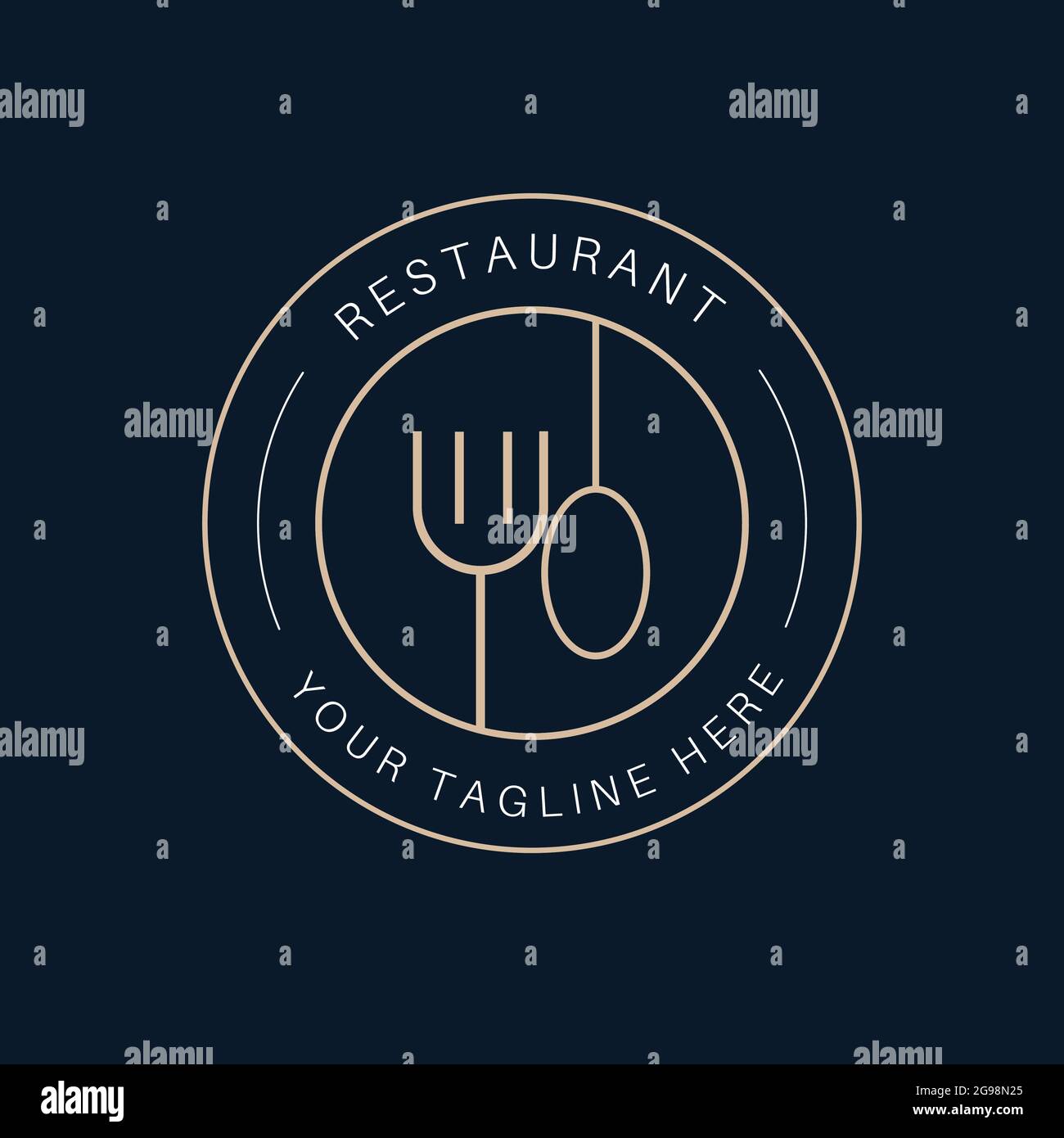 Restautant and hotel logo design. Stock Vector