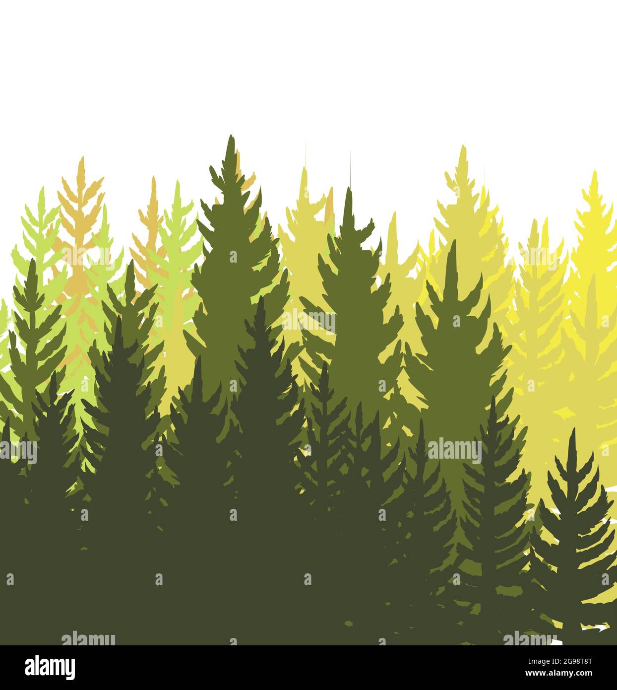 Conifers silhouette Stock Vector Images - Alamy