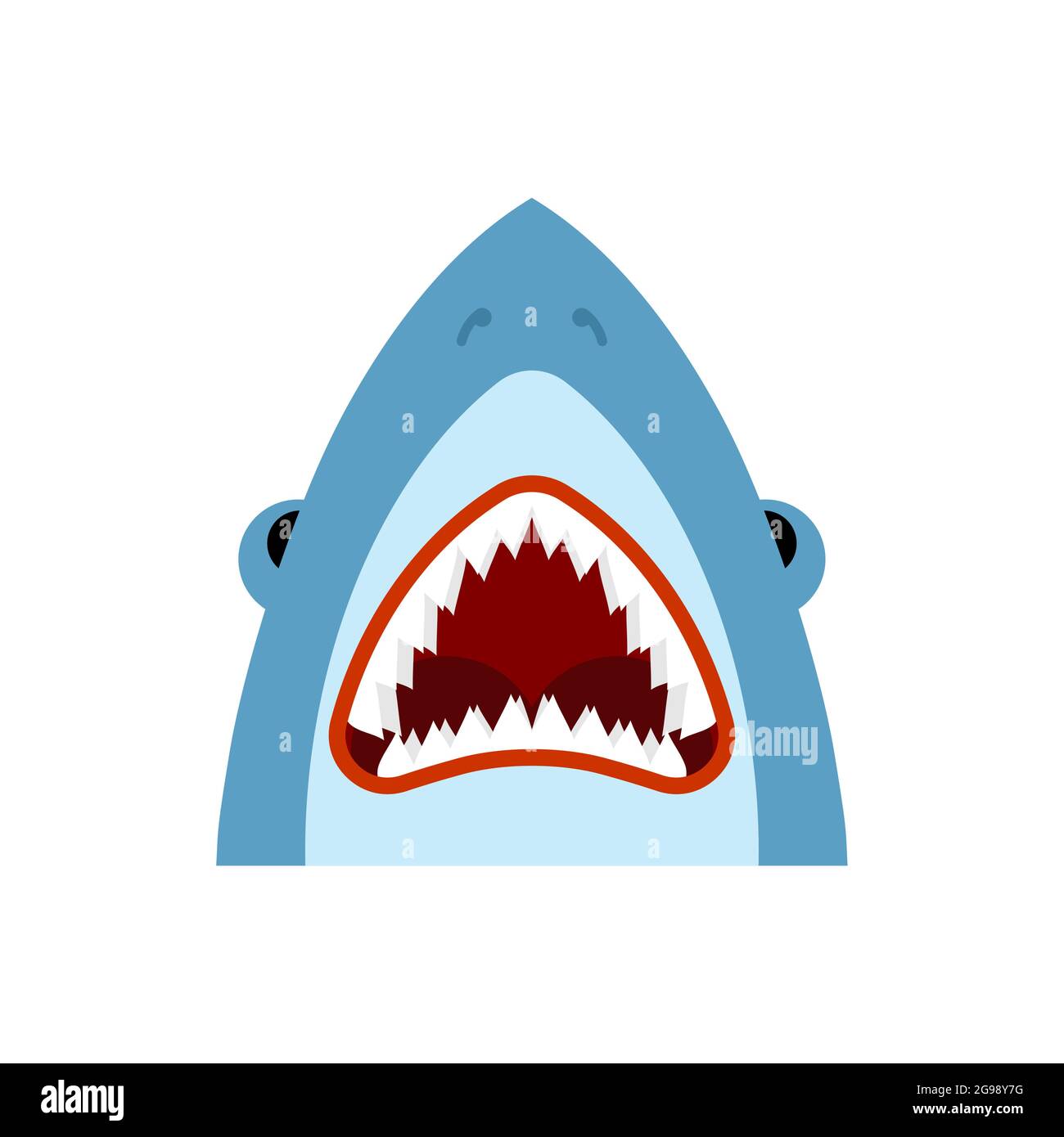 Jaw shark head isolated. Long sharp teeth marine predator Stock Vector  Image & Art - Alamy
