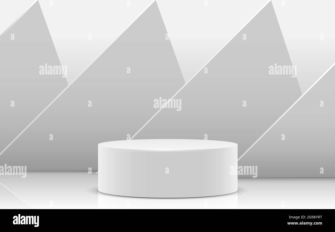 white podium in the white studio room Stock Vector Image & Art - Alamy