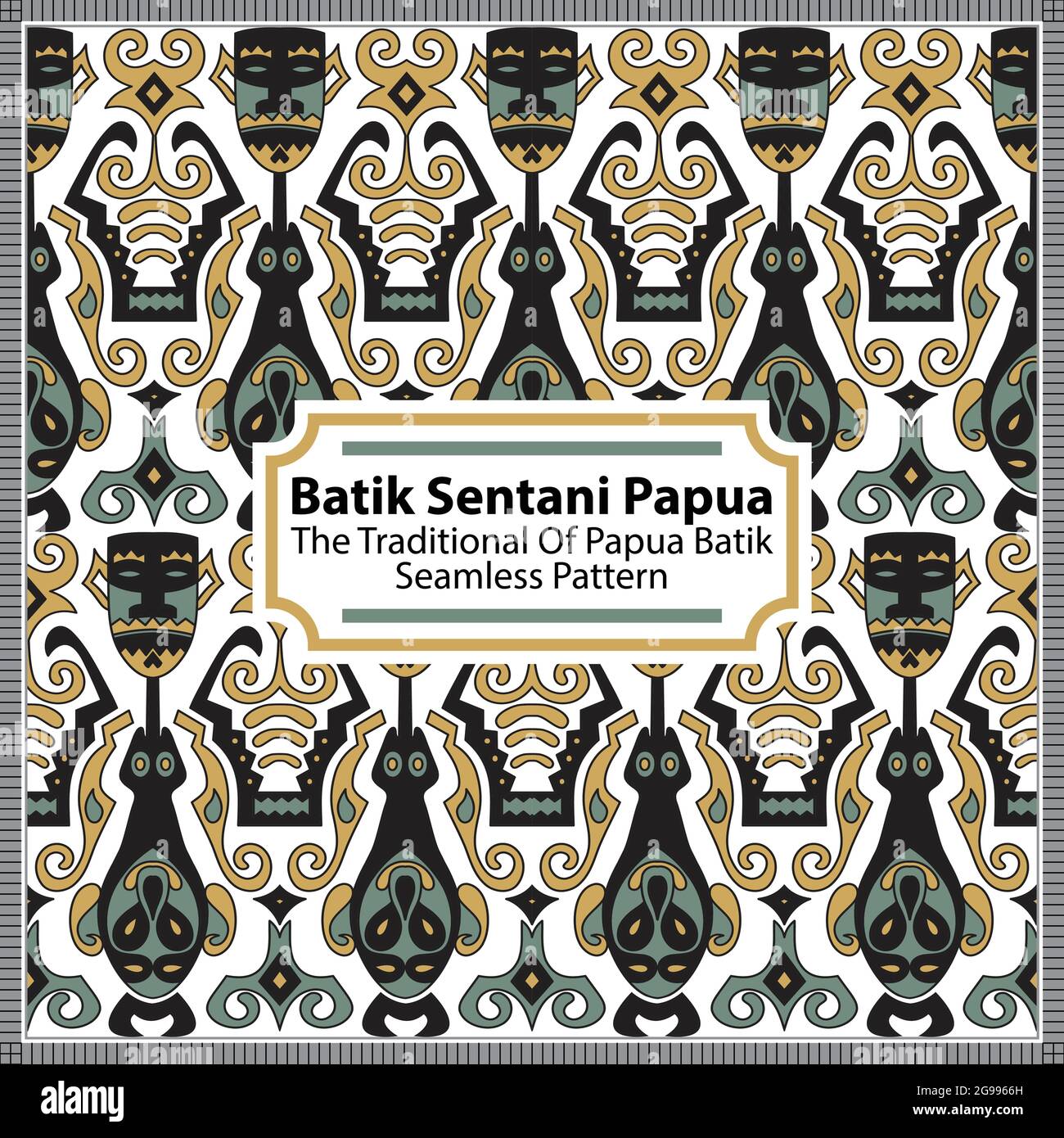 Sentani batik motif is a batik motif originating from Sentani, Jayapura district. Batik motifs generally feature circular grooves such as logs with on Stock Vector