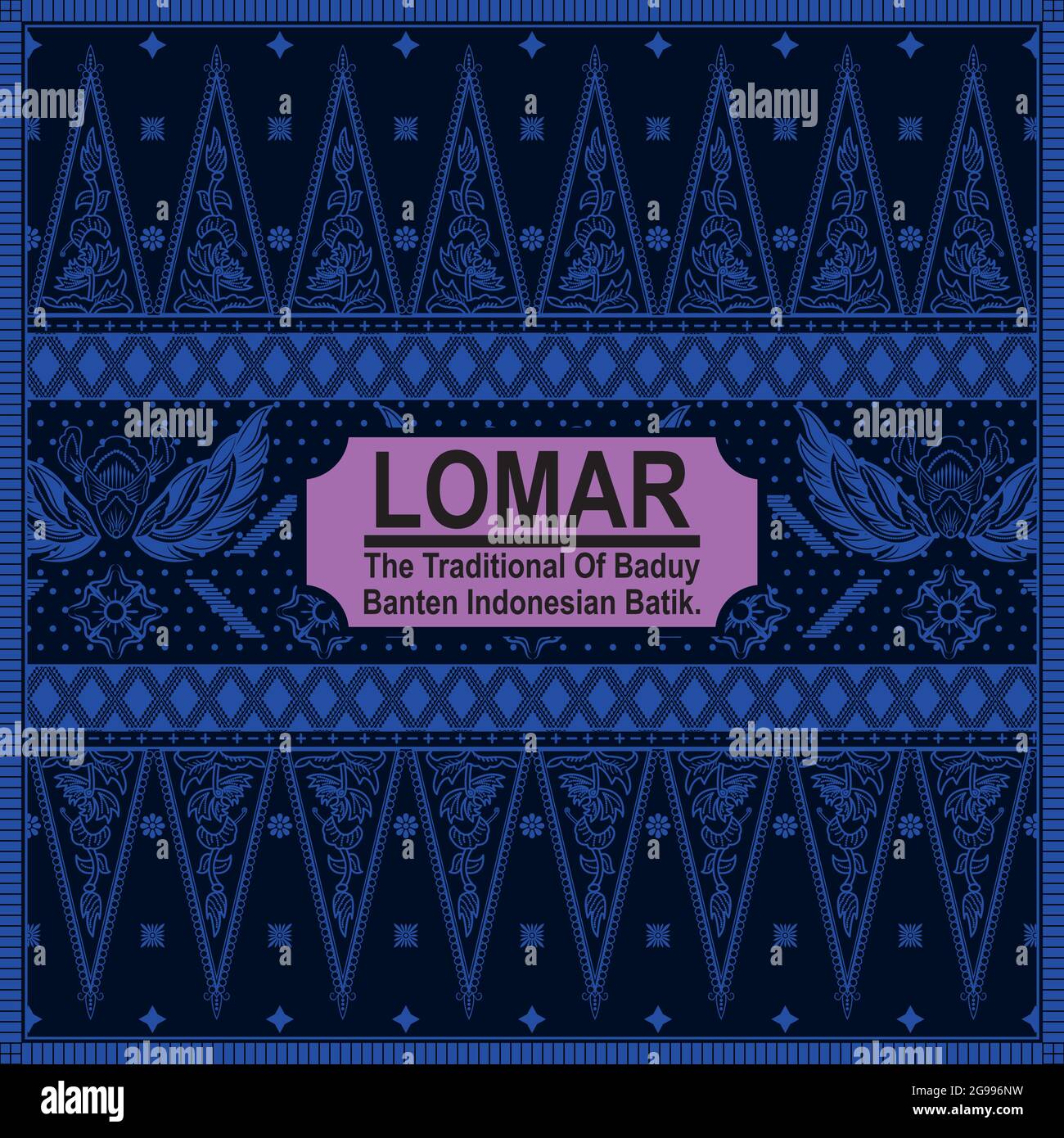 Free Download Lomar Baduy - The Traditional Of Baduy Banten Batik Half Side Stock Vector