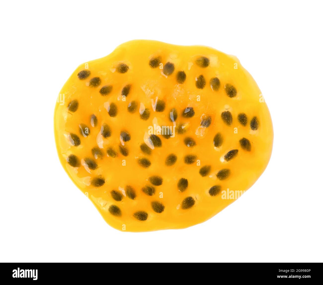 Top view of passion fruit seeds isolated on white background Stock Photo Alamy