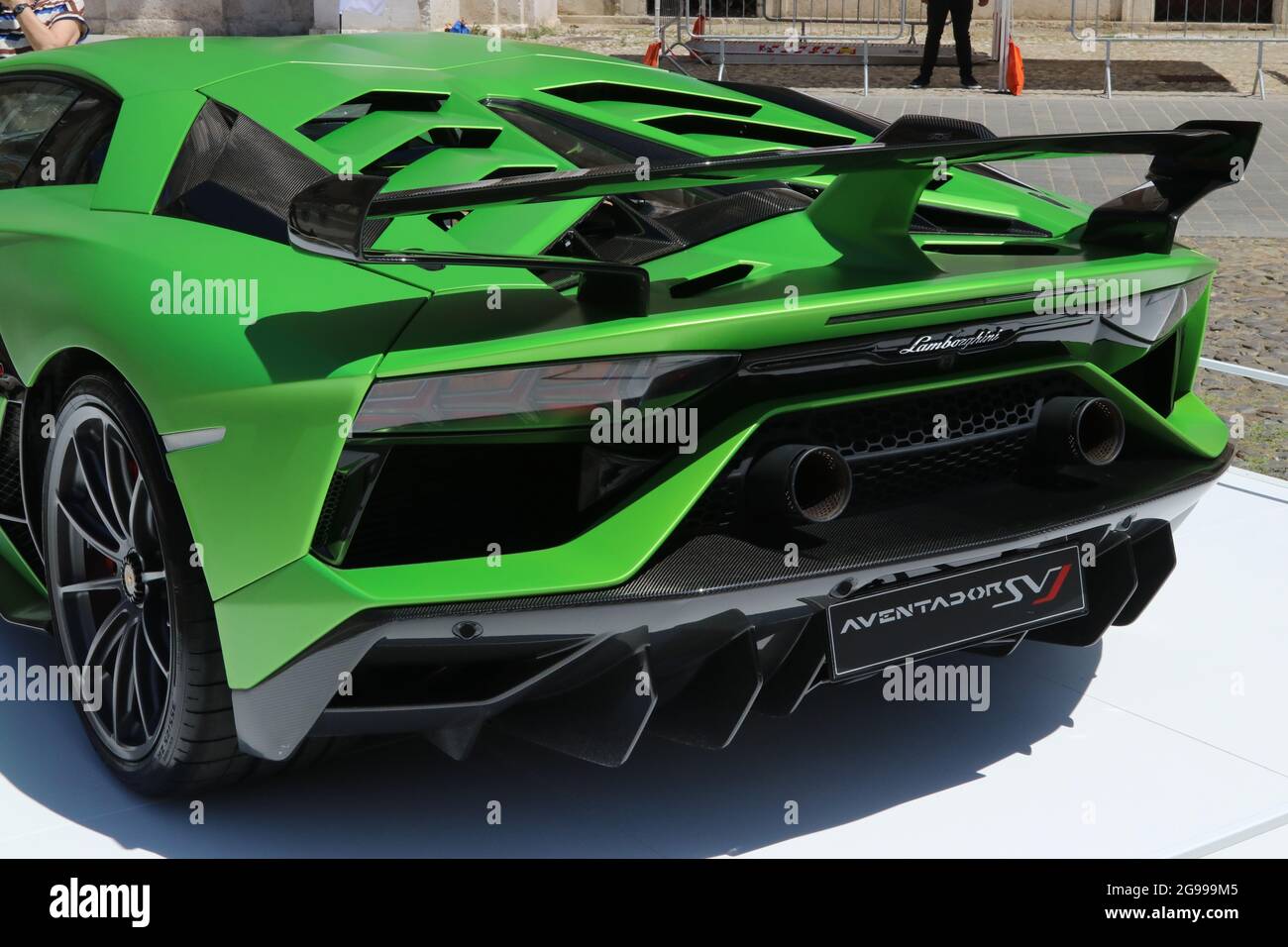 Modena, Italy, july 1 2021 - Lamborghini Aventador SVJ sport car detail,  Motor Valley Exhibition Stock Photo - Alamy