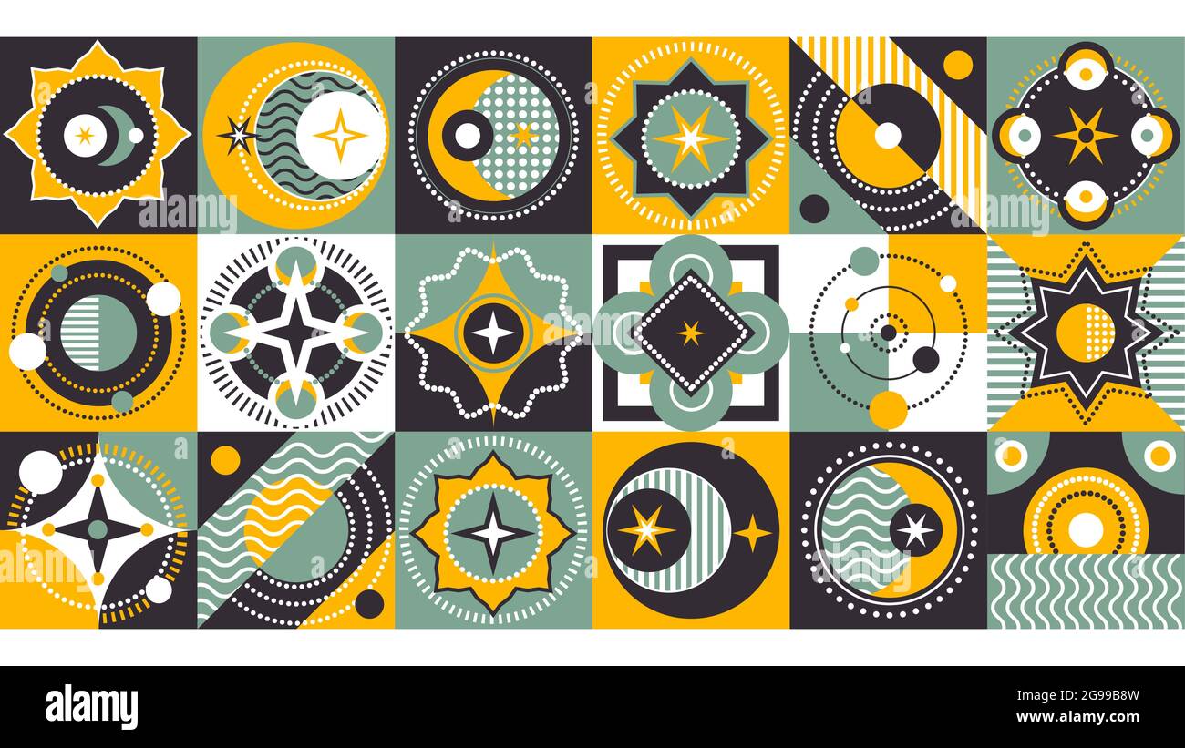 Abstract Shapes Print Rounded Abstract Printout. Creative Background with Colorful Shapes. Rounded ...