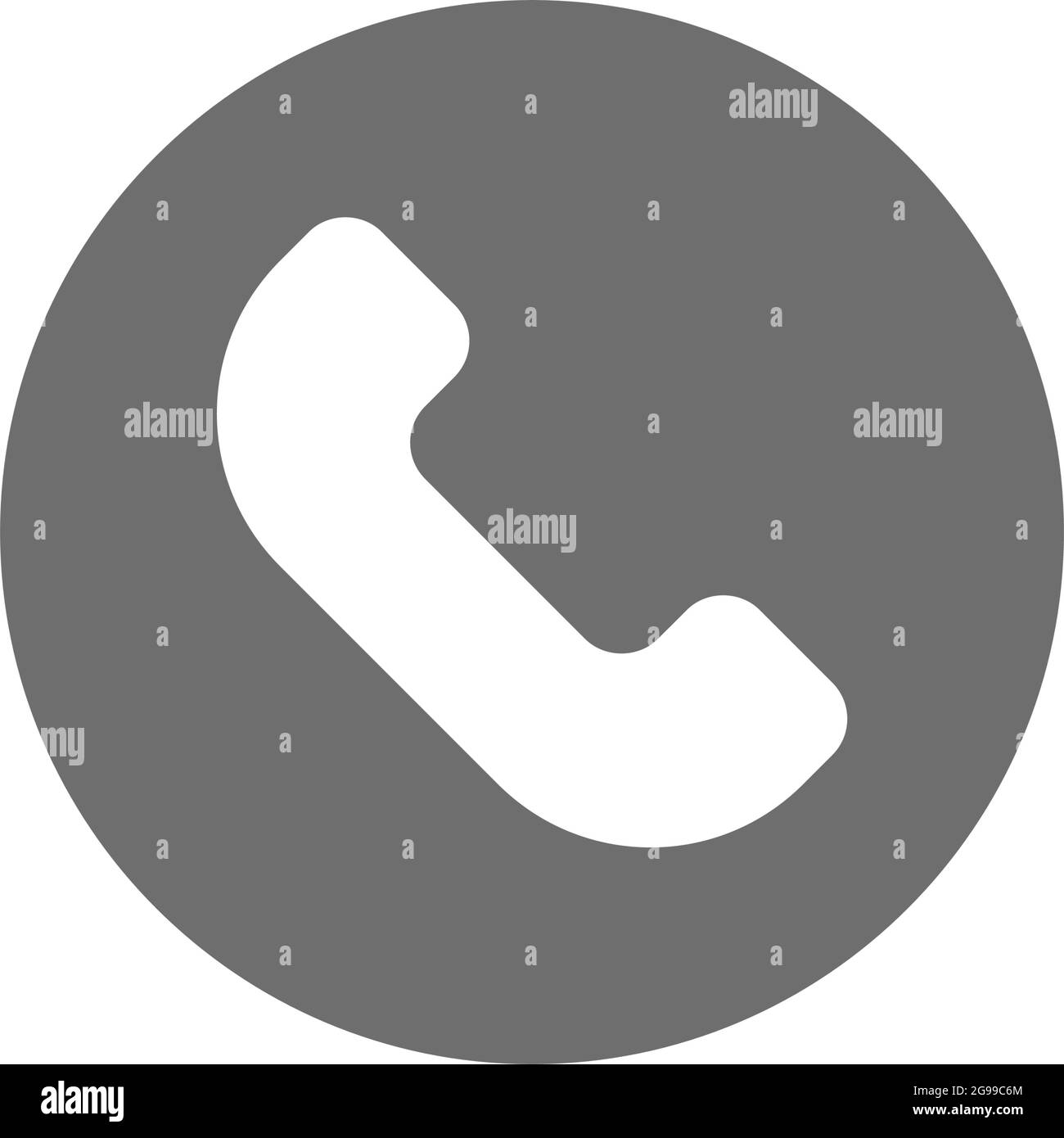 Phone handset, call center, telephone grey icon. Stock Vector