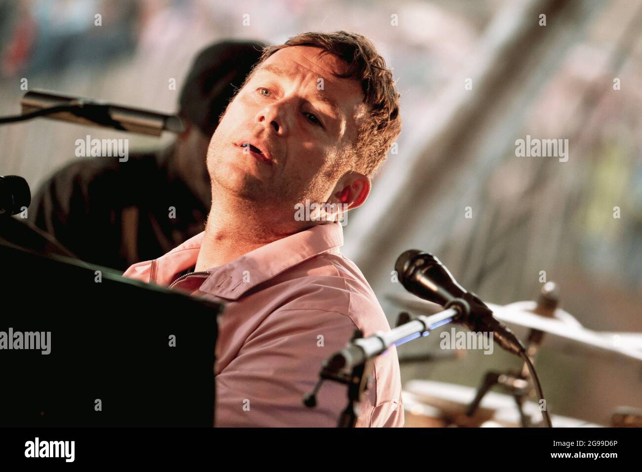 Damon Albarn of Gorillaz performs on stage at All Points East at