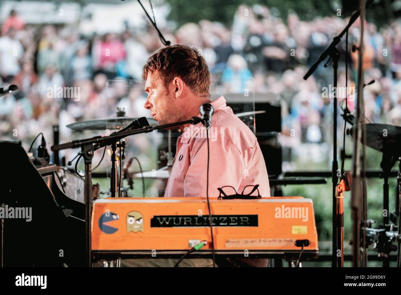 Damon Albarn of Gorillaz performs on stage at All Points East at