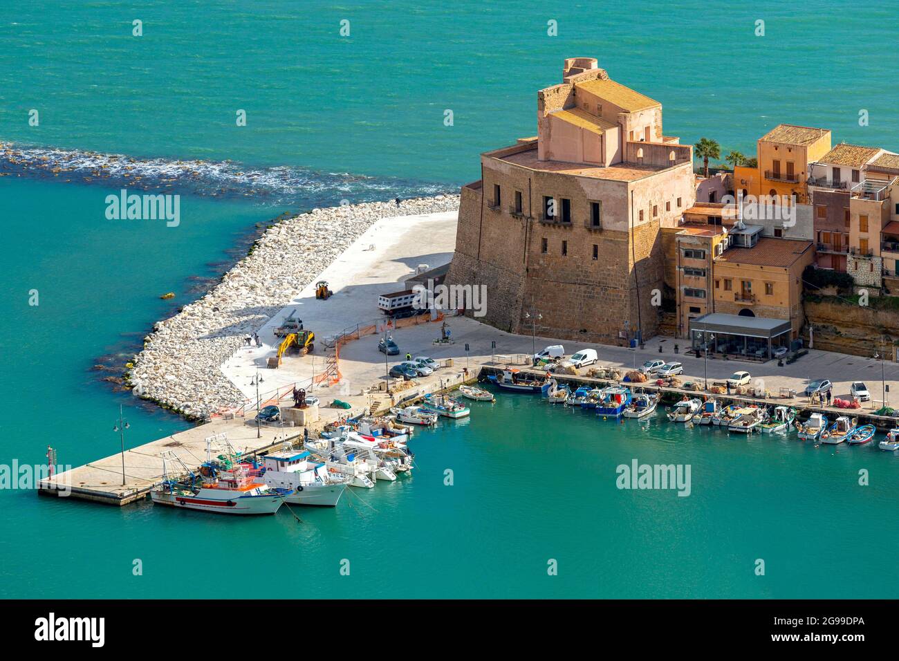 Scenic view of the village Castello Mare del Golfo. Italy. Sicily Stock  Photo - Alamy