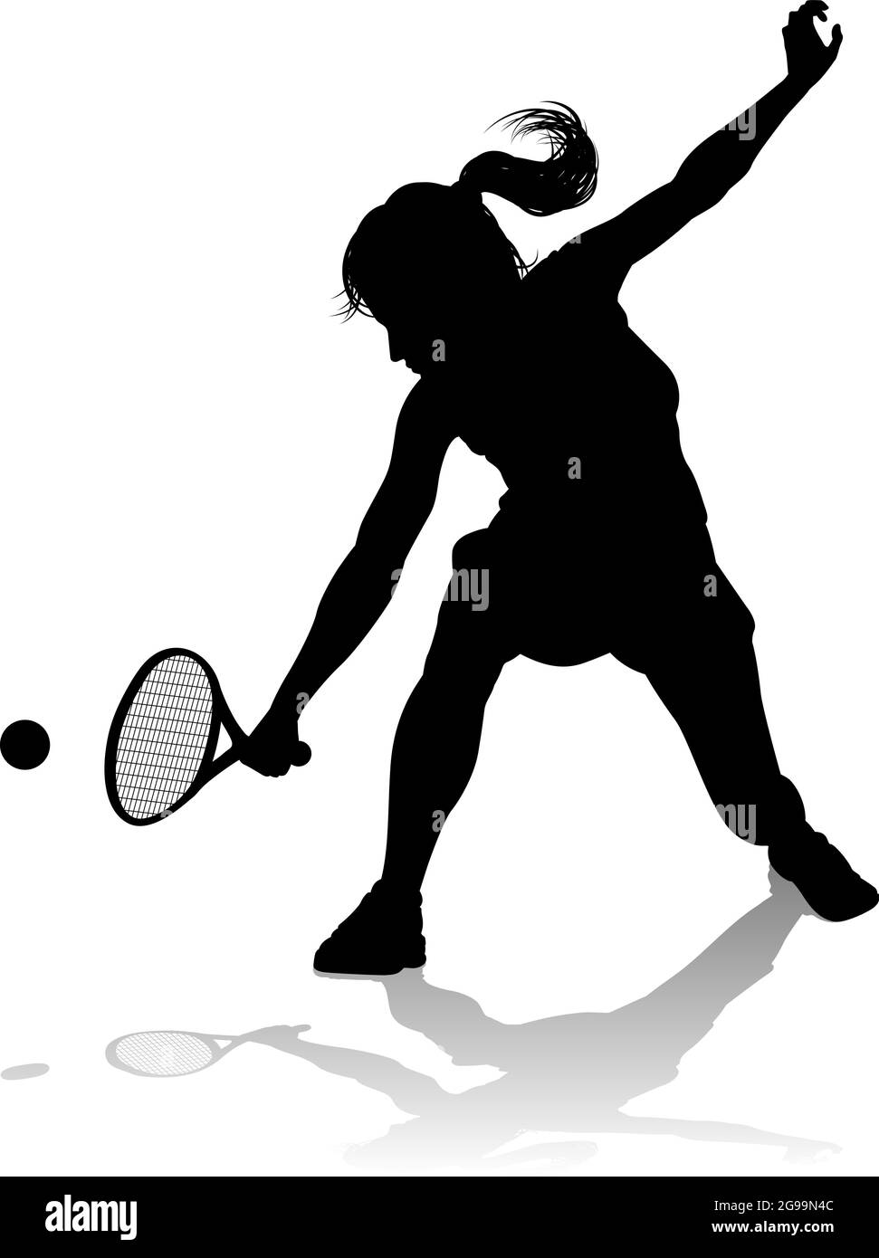 Tennis Silhouette Sport Player Woman Stock Vector Image & Art - Alamy