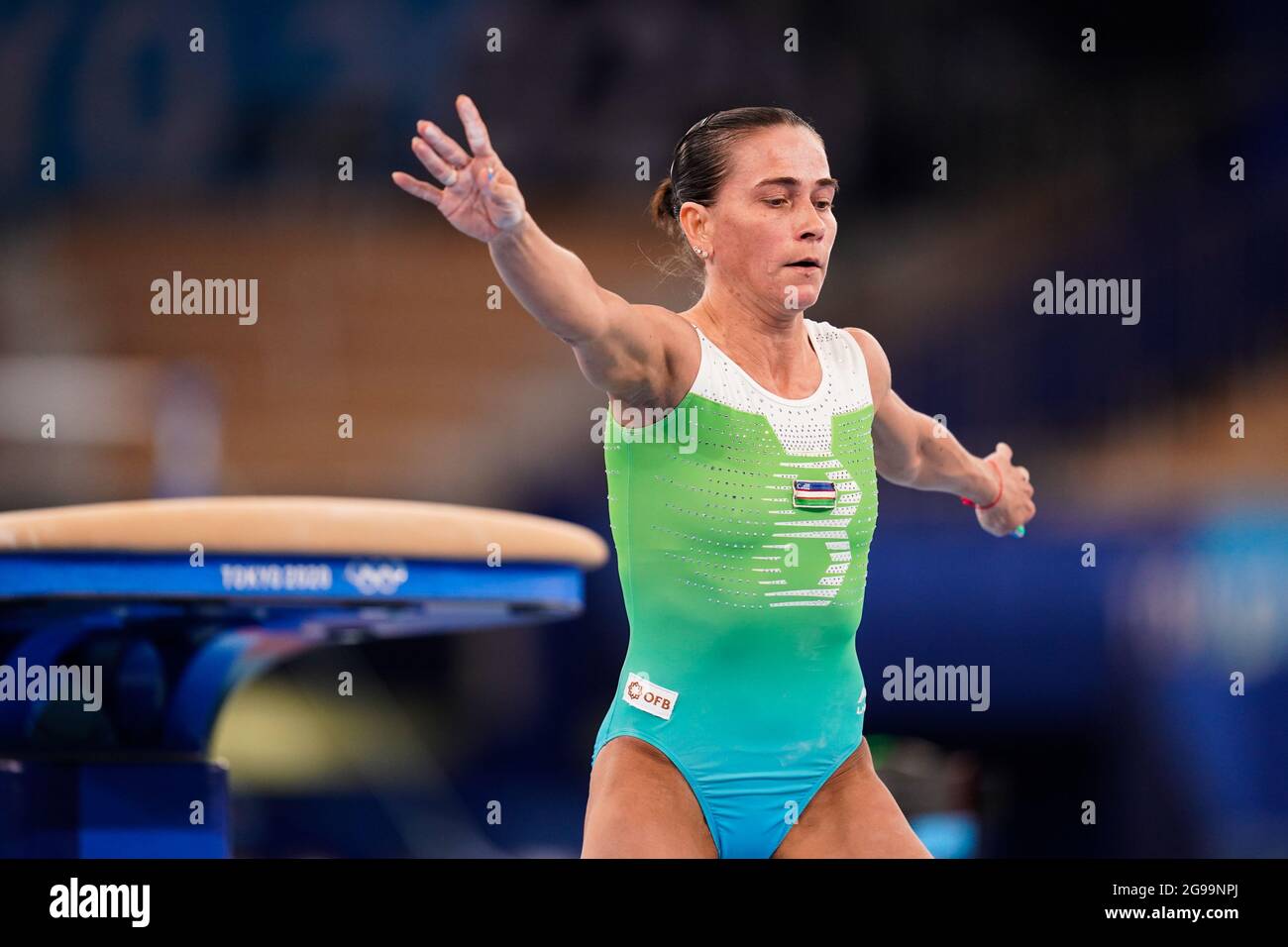Tokyo Japan 25th July 2021 Oksana Chusovitina UZB Gymnastics Tokyo Japan 25th July 2021 Oksana Chusovitina UZB Gymnastics