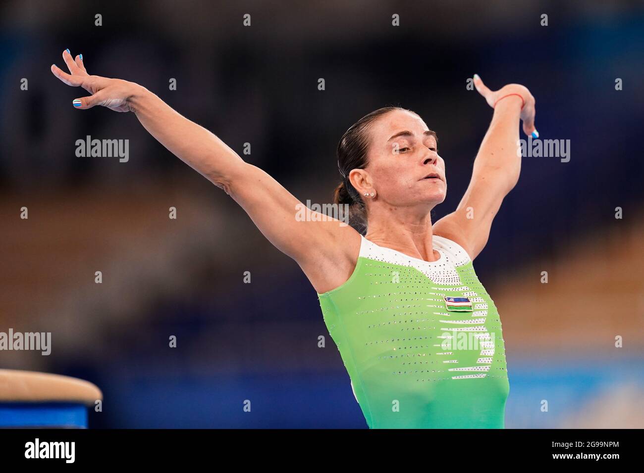 Tokyo Japan 25th July 2021 Oksana Chusovitina UZB Gymnastics Tokyo Japan 25th July 2021 Oksana Chusovitina UZB Gymnastics