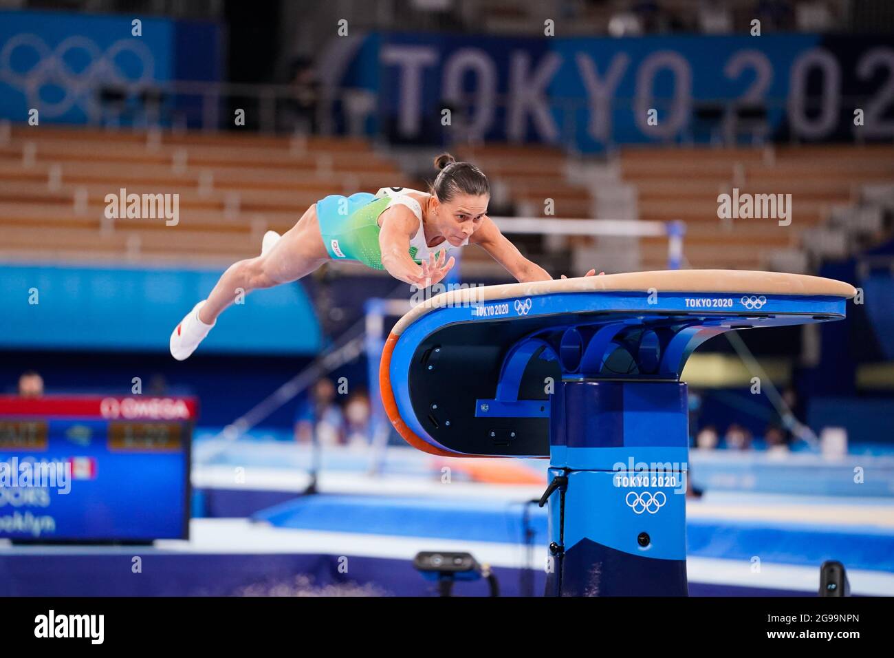 Tokyo Japan 25th July 2021 Oksana Chusovitina UZB Gymnastics Tokyo Japan 25th July 2021 Oksana Chusovitina UZB Gymnastics