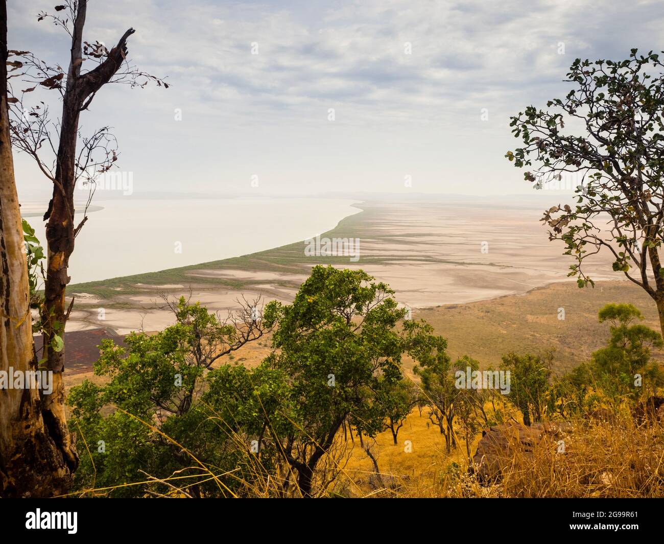 View over Cambridge Gulf from Five Rivers Lookout, Mt Bastion (325m), Wyndham, East Kimberley, Western Australia Stock Photo