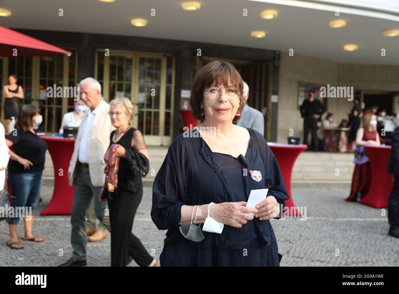 Monika Hansen bei der Premiere des Theaterstücks 'Mord im Orientexpress' in der Komödie am Kurfürstendamm im Schiller Theater. Berlin, 24.07.2021 Stock Photo