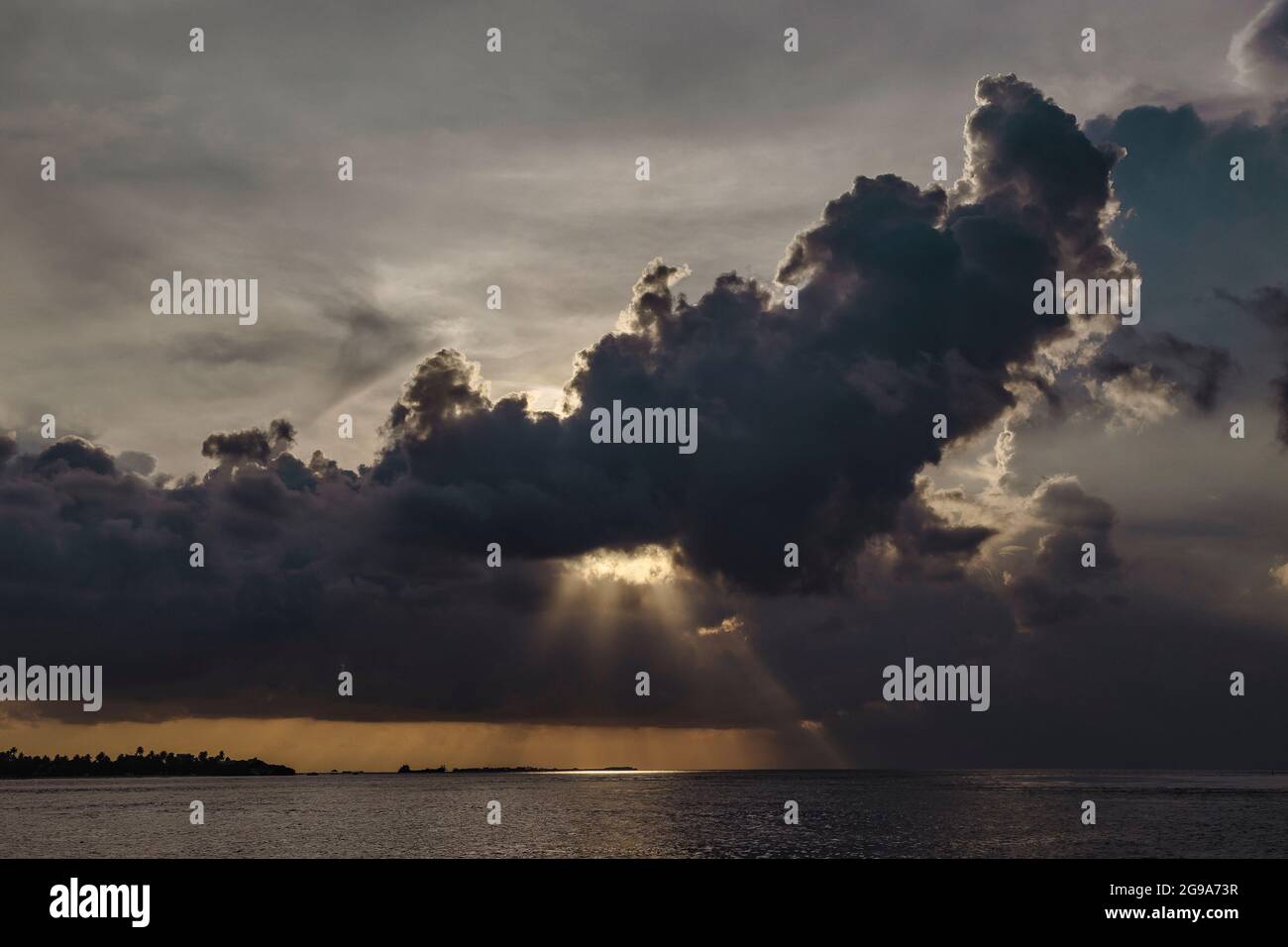 Sky at sunset over sea Stock Photo