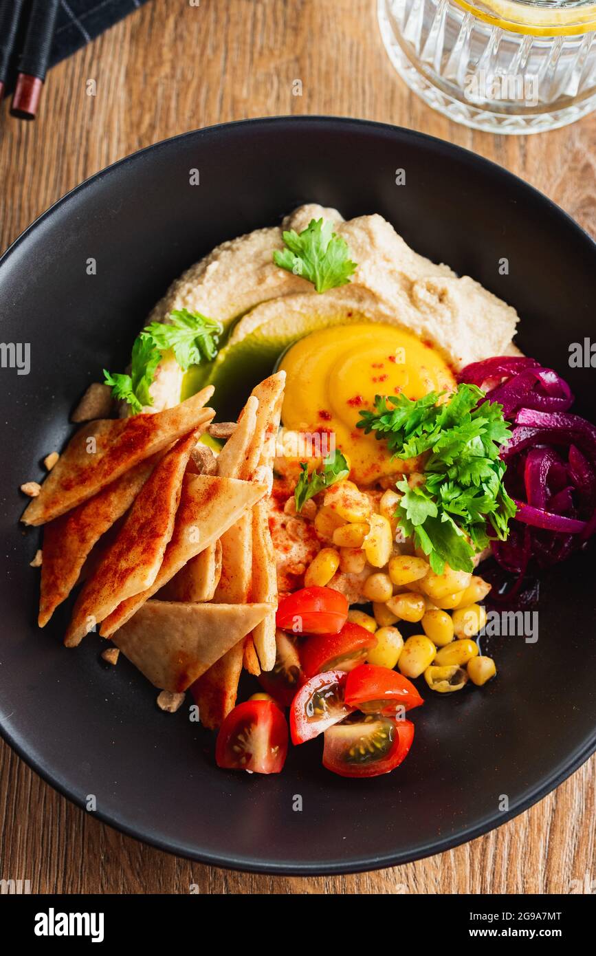 delicious asian dish on a plate close-up Stock Photo