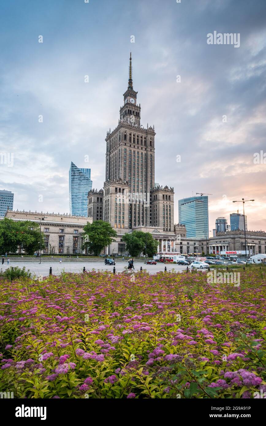 The Palace of culture and science, Warsaw Stock Photo