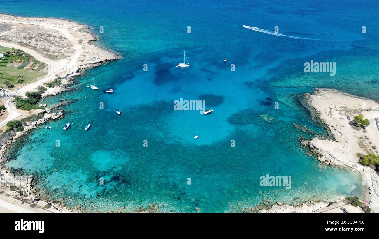 Turquoise waters of Protaras, Cyprus Stock Photo