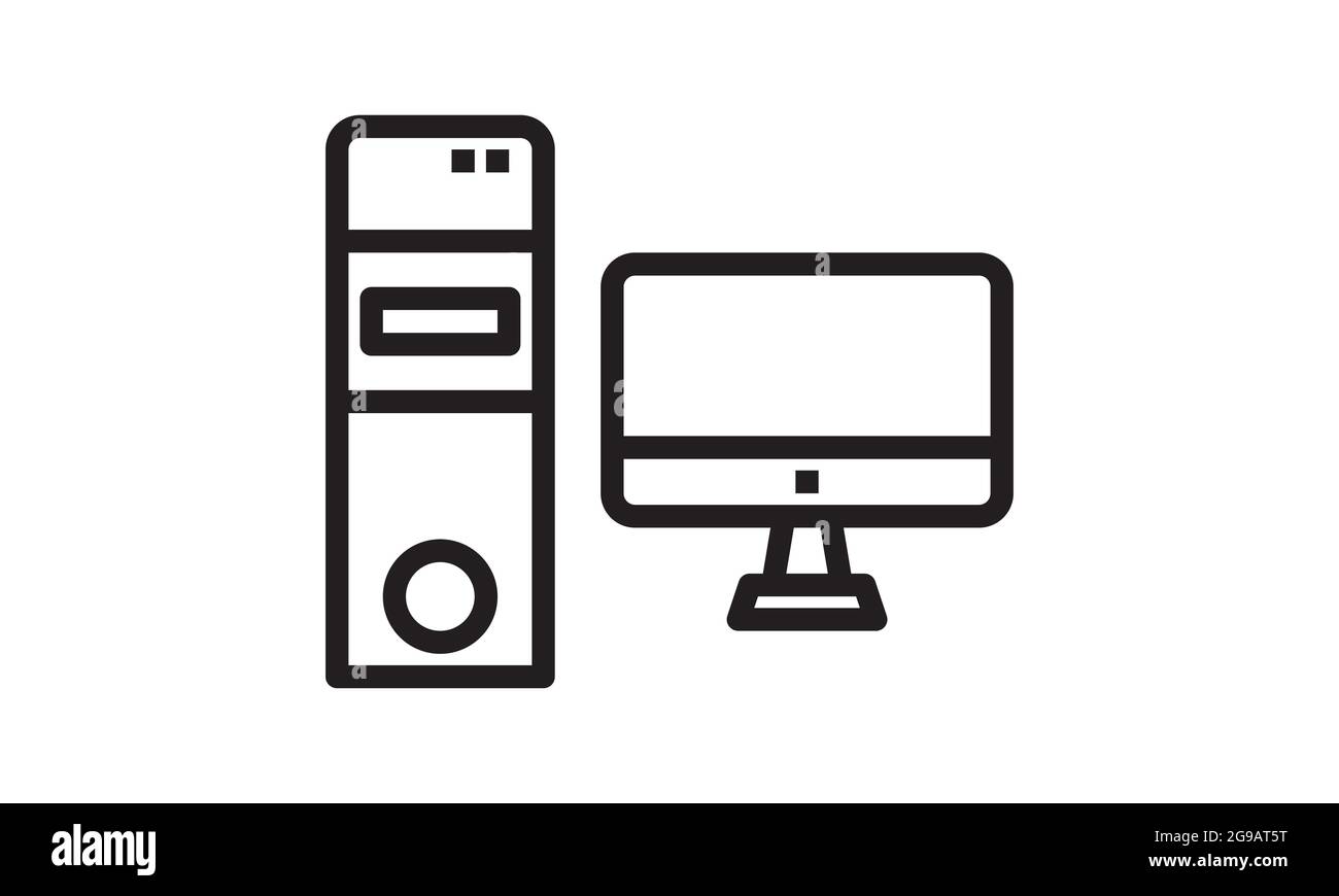 Desktop computer icon design vector image Stock Vector