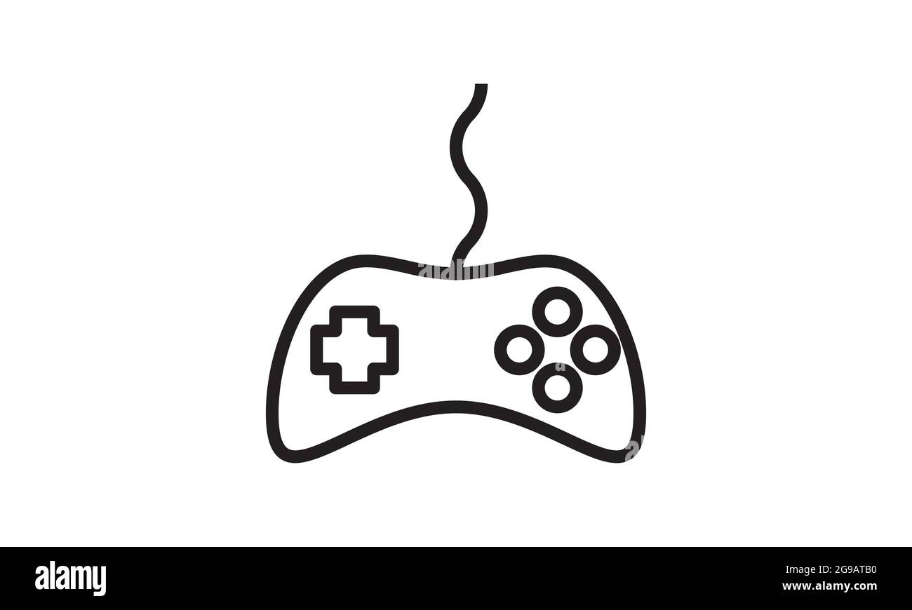 Joystick icon vector, Gaming joystick, Game controller icon. Vector illustration isolated on white background. Stock Vector