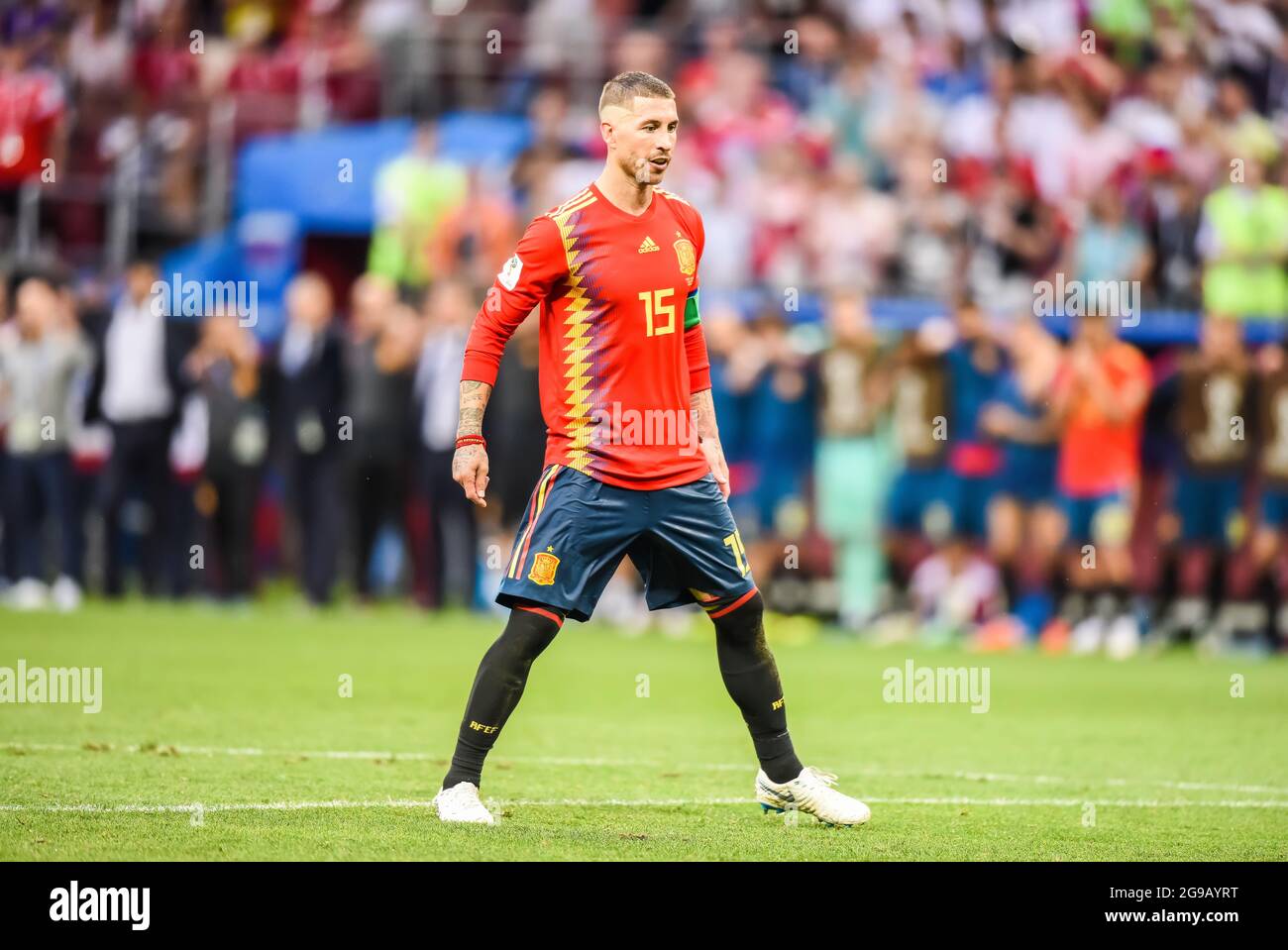Moscow, Russia July 1, 2018. Spain national football team centreback