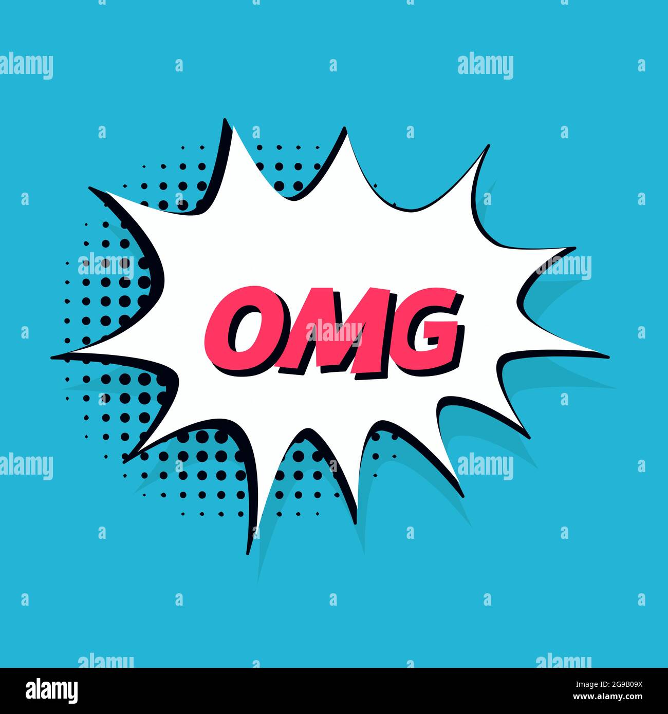 Comic style text, OMG sound effect, speech bubble, pop art advertisement,  vector illustration Stock Vector Image & Art - Alamy