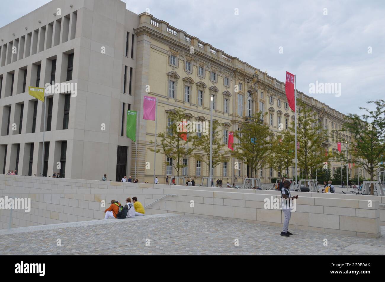 The replica of Berlin´s Royal Palace is open to the public - Berlin, Germany - July 22, 2021. Stock Photo