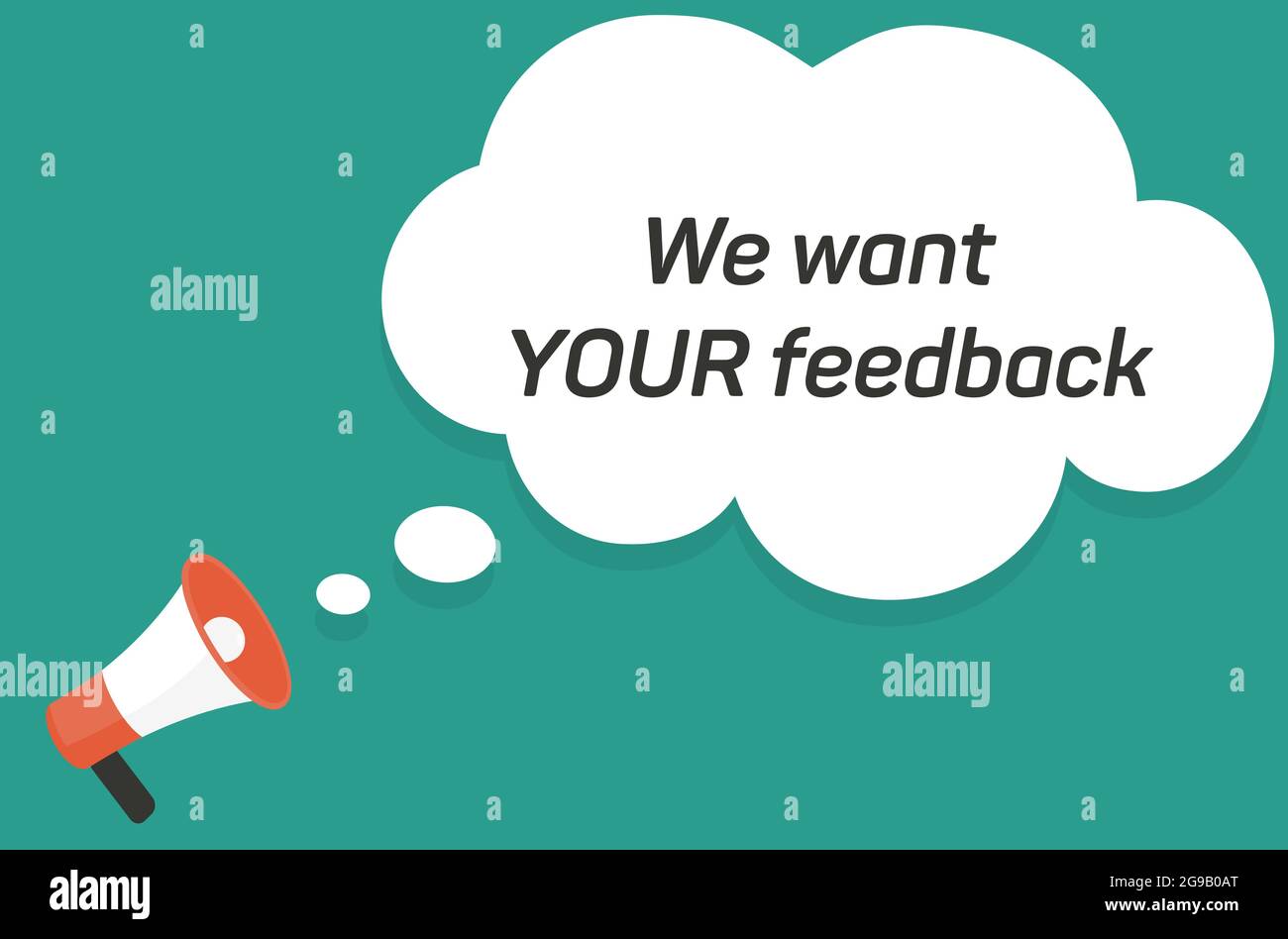 We Want Your Feedback Customer Feedbacks Survey Opinion Service Megaphone Promotion Banner Vector Illustration Stock Vector Image Art Alamy