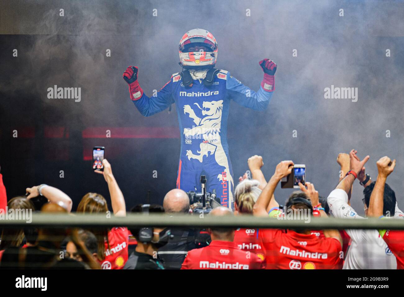 LONDON, United Kingdom. 25th July, 2021. Alex Lynn of Mahindra Racing ...
